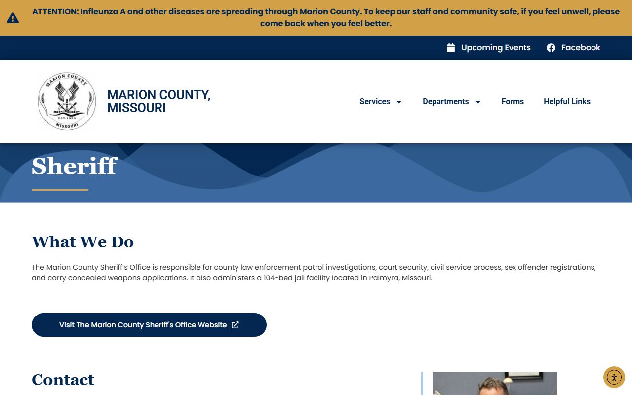 Marion County court records Sheriff law enforcement duties