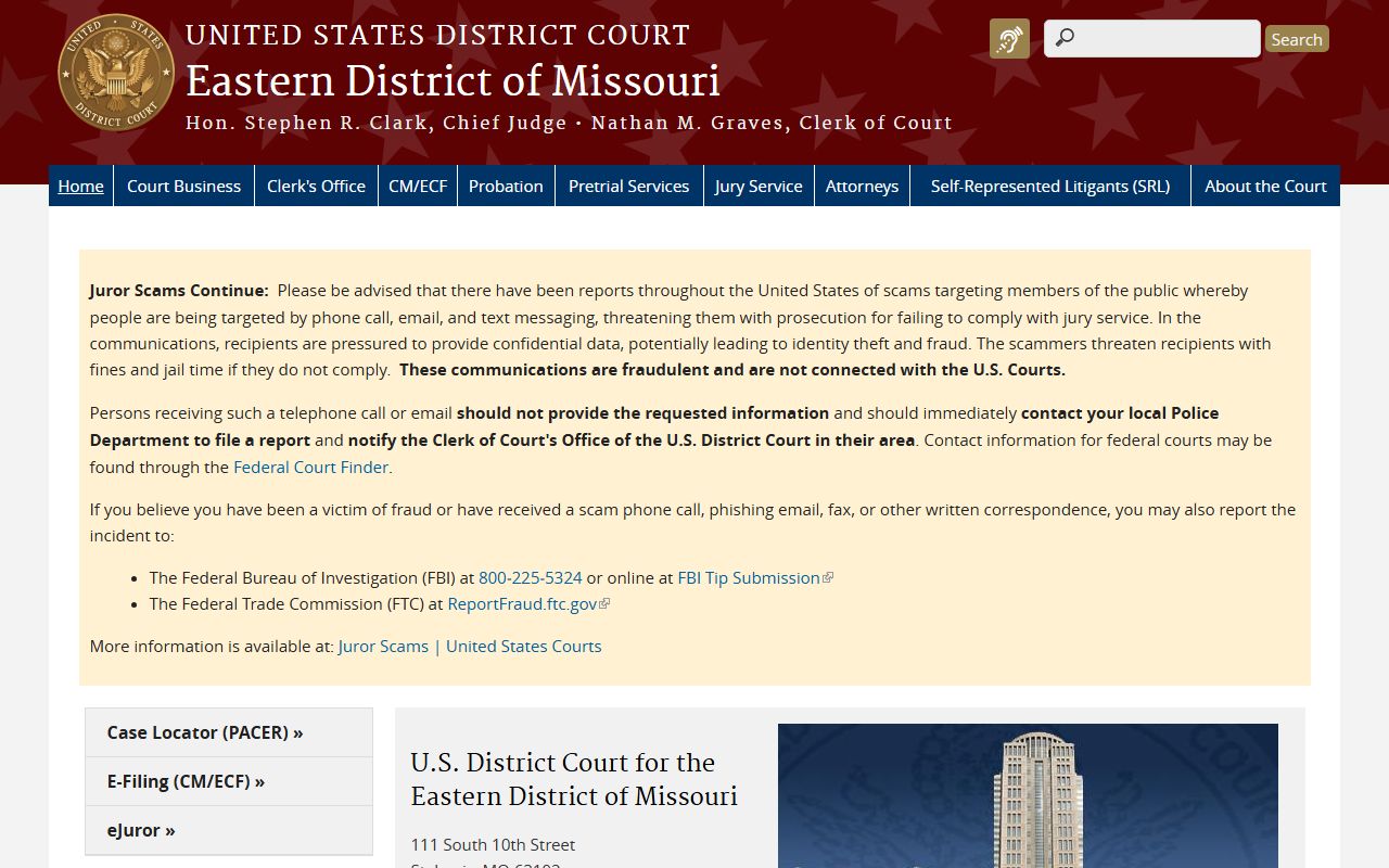 Marion County federal court records Eastern District of Missouri