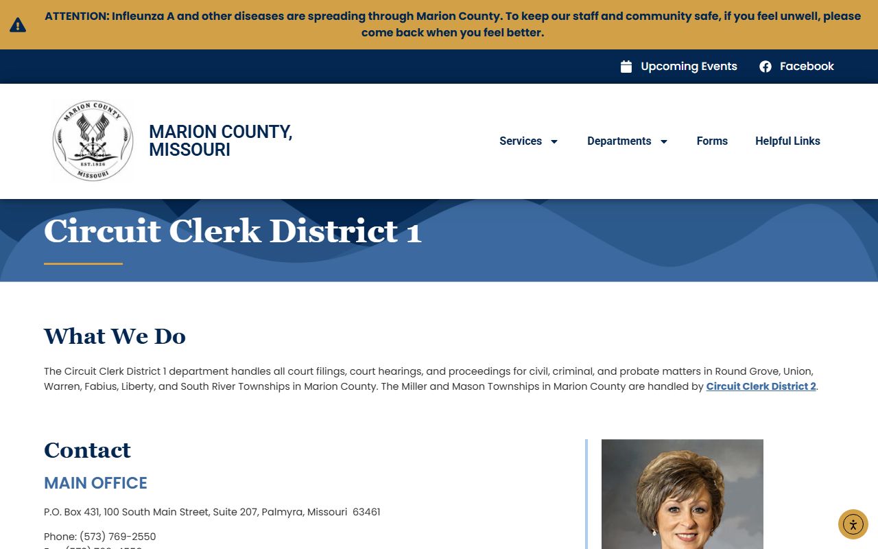 Marion County Circuit Clerk District 1 court records office
