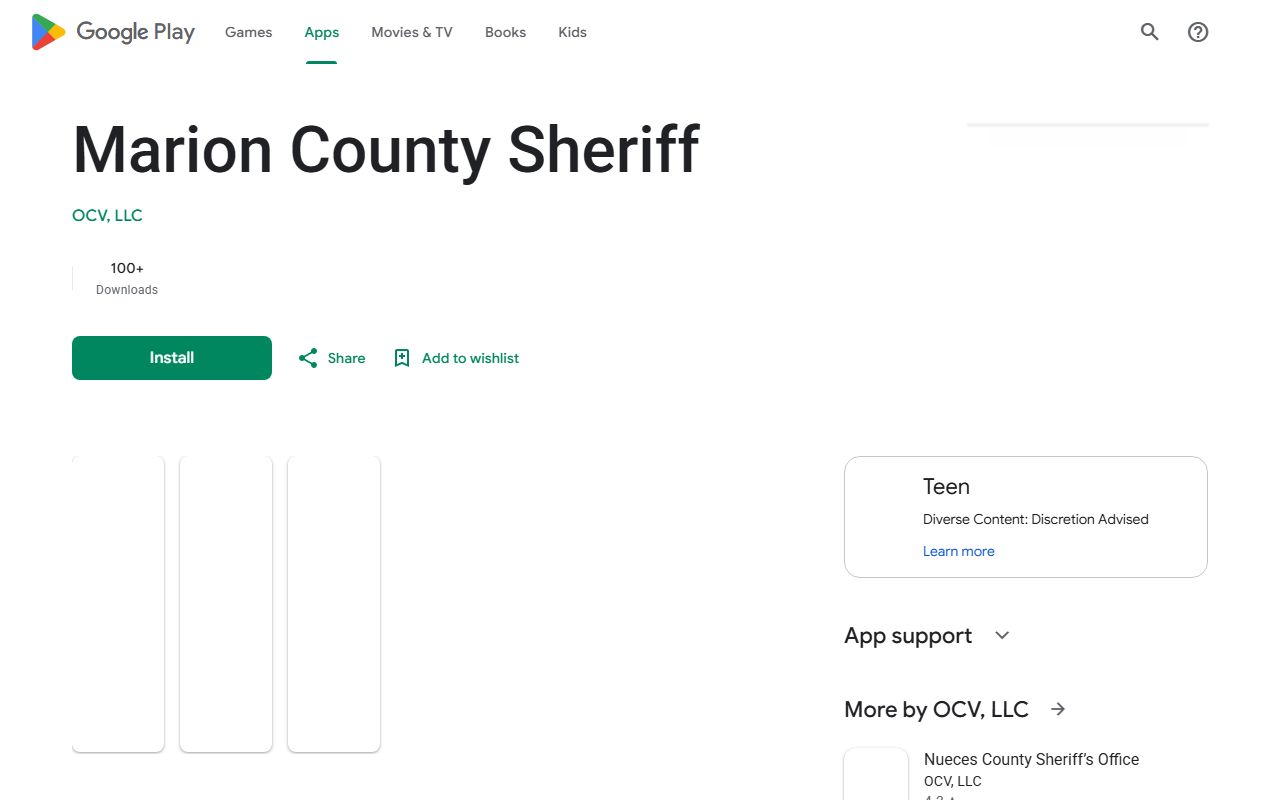 Marion County arrest records sheriff app listing