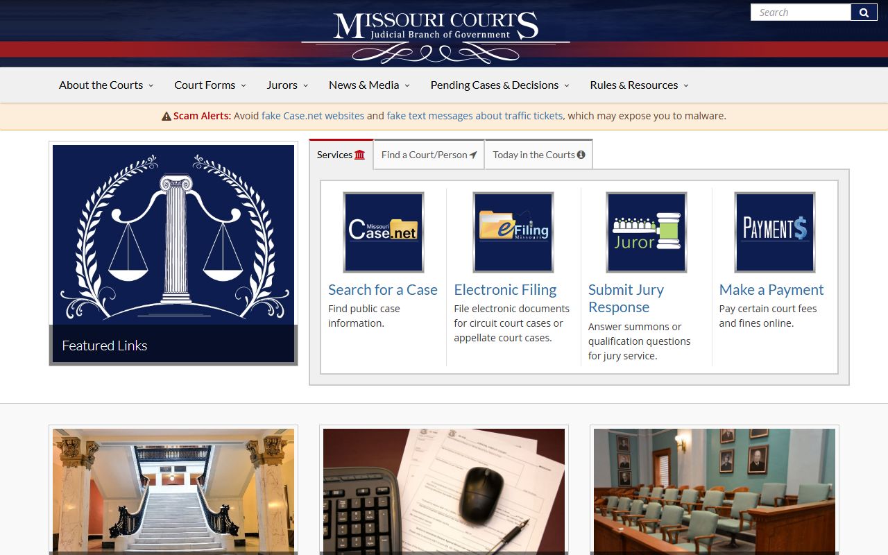 Marion County court records access through the Missouri Courts website