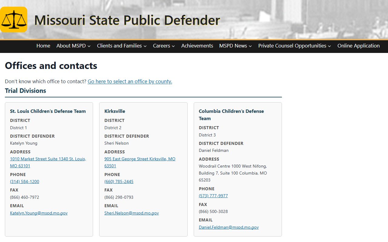 Marion County criminal court records Missouri public defender office contacts