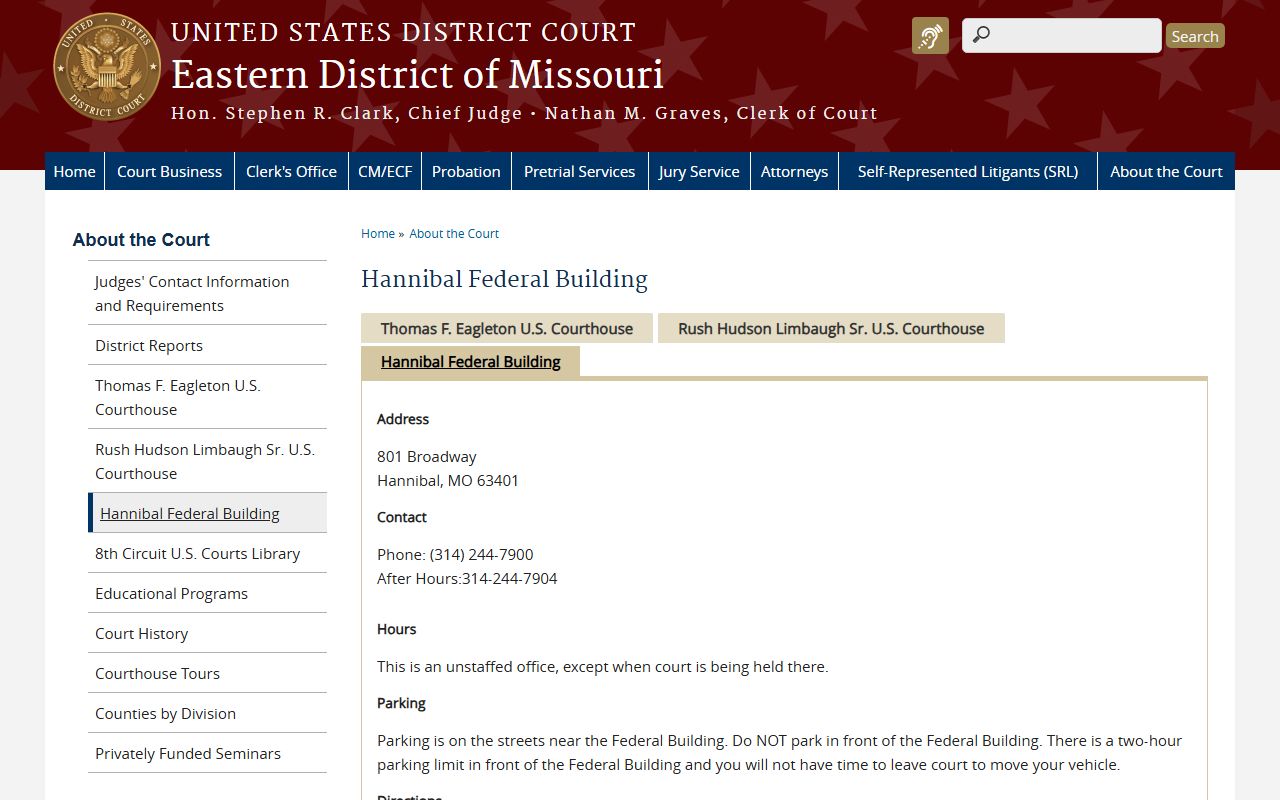Marion County Circuit Court context near Hannibal federal court location