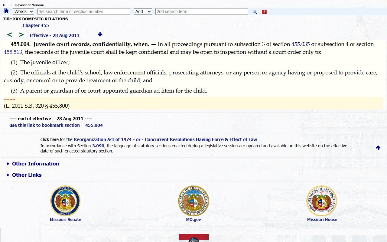 Marion County probate records juvenile protection order confidentiality